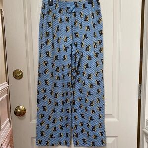 Blue Patterned Pajama Pants